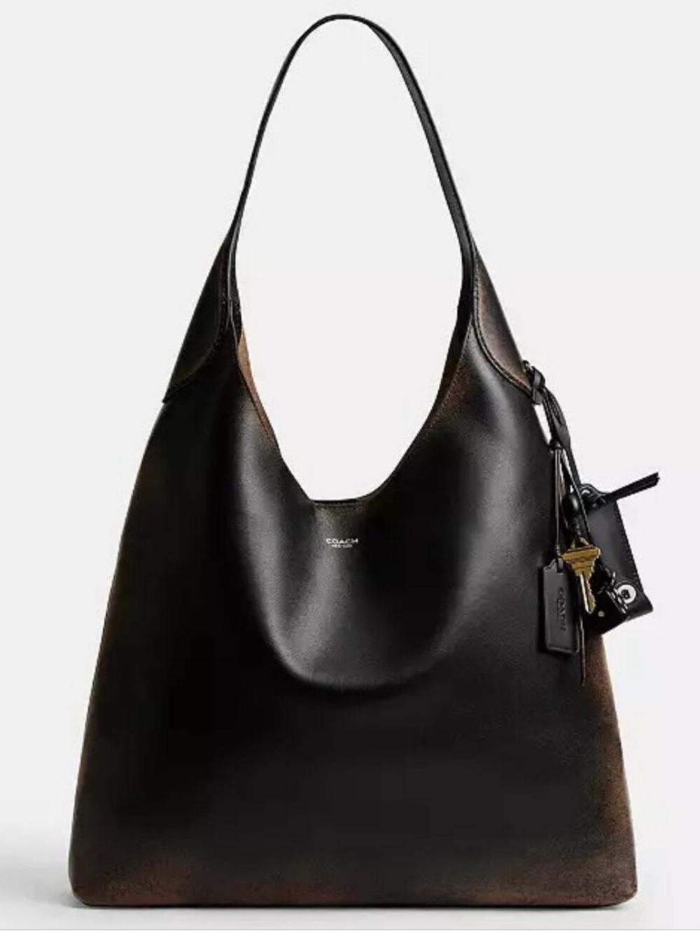Coach Brooklyn 39 in Loved Leather With Charm Bundle